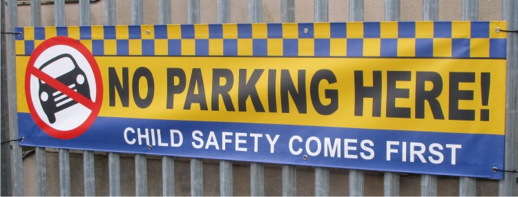 No Parking School Safety Banner